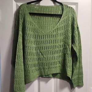 Green Knit Women's Sweater